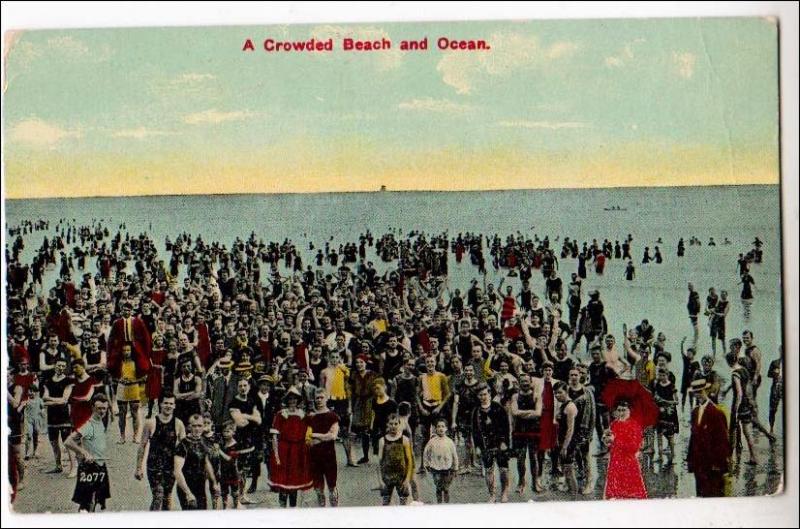 Crowded Beach Scene