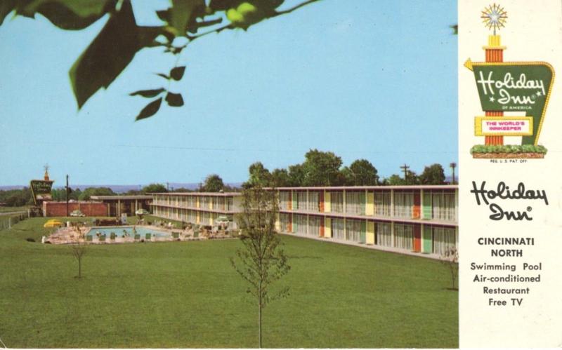 Holiday Inn North ~ Cincinnati Ohio OH ~ Interstate 75 Highway Postcard
