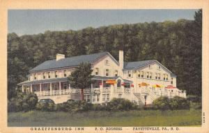 Fayetteville Pennsylvania Graeffenburg Inn Street View Antique Postcard K31848