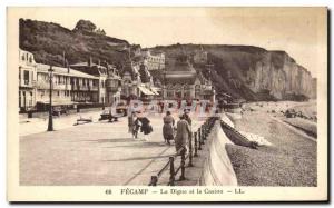 Old Postcard Fecamp La Digue and Casino