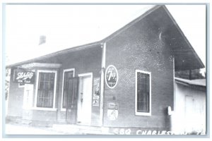 c1960's CBQ Charleston Iowa IA Vintage Train Depot Station RPPC Photo Postcard