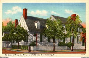 Virginia Fredericksburg Home Of Mary Mother Of Washington Curteich
