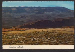 CO Aerial View of GUNNISON COLORADO Postcard PC