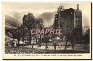 Old Postcard Allevard The galcier Winch Tower Gleyzin