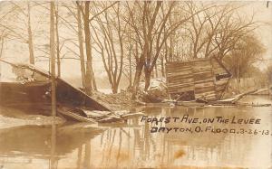 E8/ Dayton Ohio Real Photo RPPC Postcard 1916 Flood of 1913 Disaster Levee