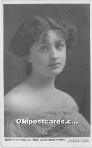 Miss Lilian Braithwaite Theater Actor / Actress Unused 
