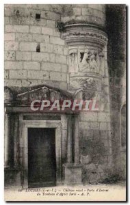 Old Postcard The Royal Castle Loches Porte d & # 39Entree the Tomb of & # 39A...