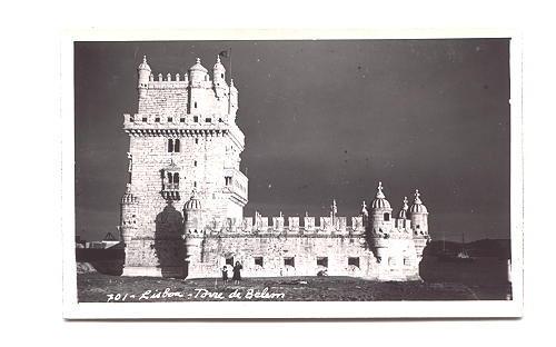 Real Photo Torre de Belem Lisbon, Portugal, Used 1953