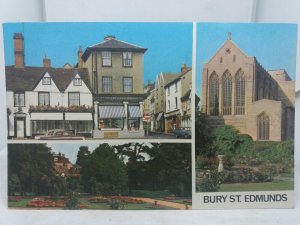 Vintage Postcard Multiview Bury St Edmunds Suffolk Leeson & Burdon Chemists