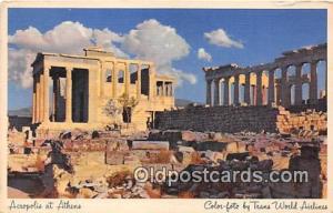  Color Foto by Trans World Airlines Postcard Post Card Acropolis at Athens