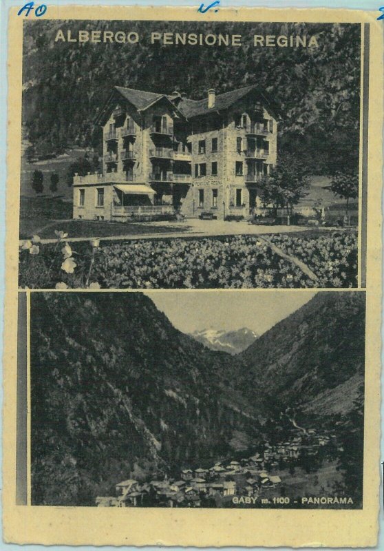 97467 - vintage postcard - AOSTA province - GABY hotel Pensione Regina 1953-