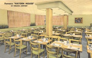 H60/ Omaha Nebraska Postcard Linen Interior Hayden House Airport 136