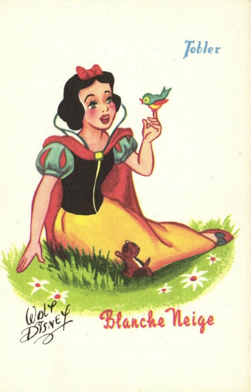 PC DISNEY, SNOW WHITE AND THE SEVEN DWARFS, SNOW WHITE, Vintage Postcard(b27905)