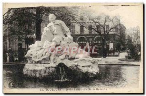 Old Postcard Toulouse Jandin Lafayette Statue Goudelin Paris Pharmacy