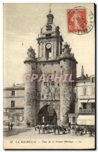 Old Postcard La Rochelle Tower of the Big Clock