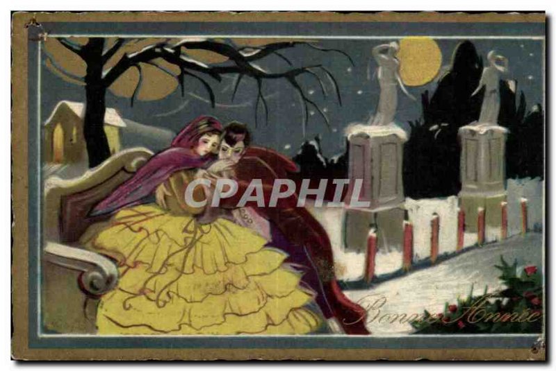 Festivals - Wishes - Happy New Year - Happy New Year Vampire - Old Postcard