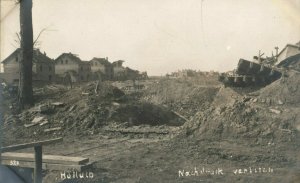 c1914 RPPC WW1 Bombing Battle Of Hulluch France Vintage Postcard P113