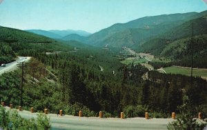 From Lookout Point View Entering Idaho From Missoula Montana MT Vintage Postcard