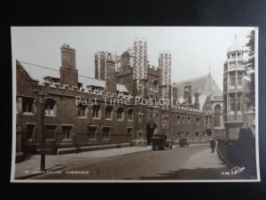 Cambridge ST JOHNS COLLEGE c1920's RP Postcard by W. Scott H270