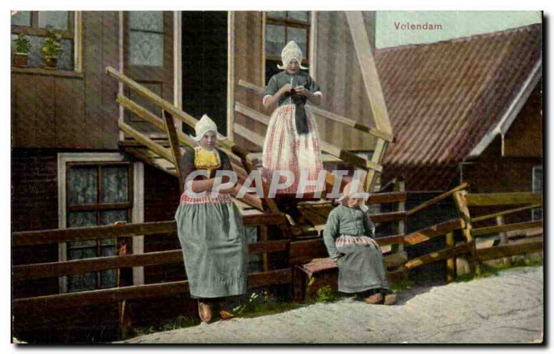 Nederland - Holland - Netherlands - Volendam - kind - meid - Folklore - Costu...