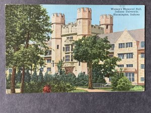 Women'sMemorialHall Indiana University Bloomington IN Linen Postcard H13...