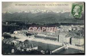 Postcard Old City Grenoble Perspective View of St. Mary of Jack & # 39en top