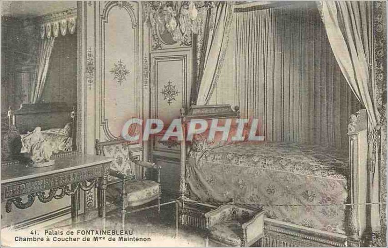 Old Postcard Palace of Fontainebleau House of Madame de Maintenon Sunset