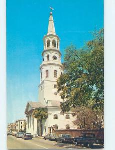 Unused Pre-1980 CHURCH SCENE Charleston South Carolina SC A7218