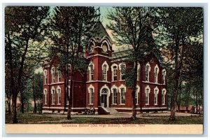 Chariton Iowa IA Postcard Columbus School Old High School c1910 Vintage Antique