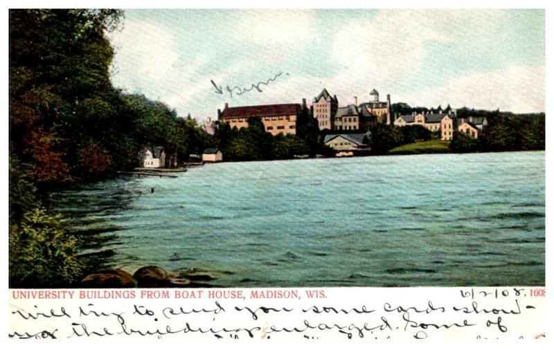 Wisconsin Madison , University from Boat House