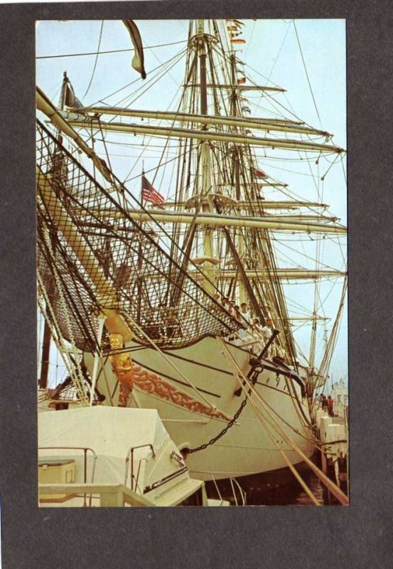 RI Operation Sail Narragansett Bay New Port Rhode Island Ship Danmark Postcard