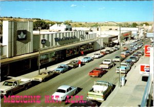 Medicine Hat, Alberta Canada  THIRD STREET SCENE  Woolworth Store  4X6 Postcard