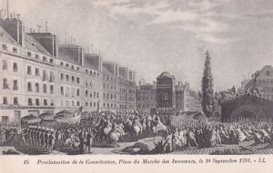 Proclamation de la Constitution Place du Marche Des Innocents Postcard