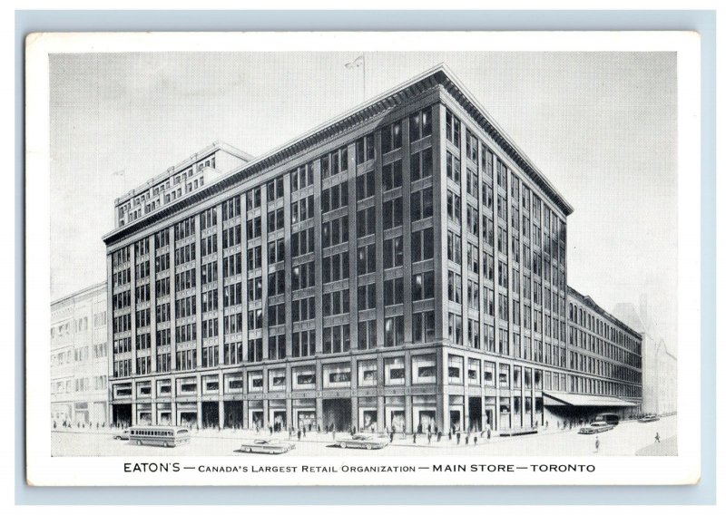 Vintage Canadians Largest Retail Organization Main Store Toronto Postcard P99E