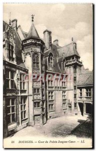 Old Postcard Bourges Court Palace Jacques Coeur