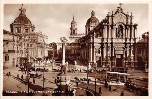 B22157 italy catania piazza domo e cattedrale tramway