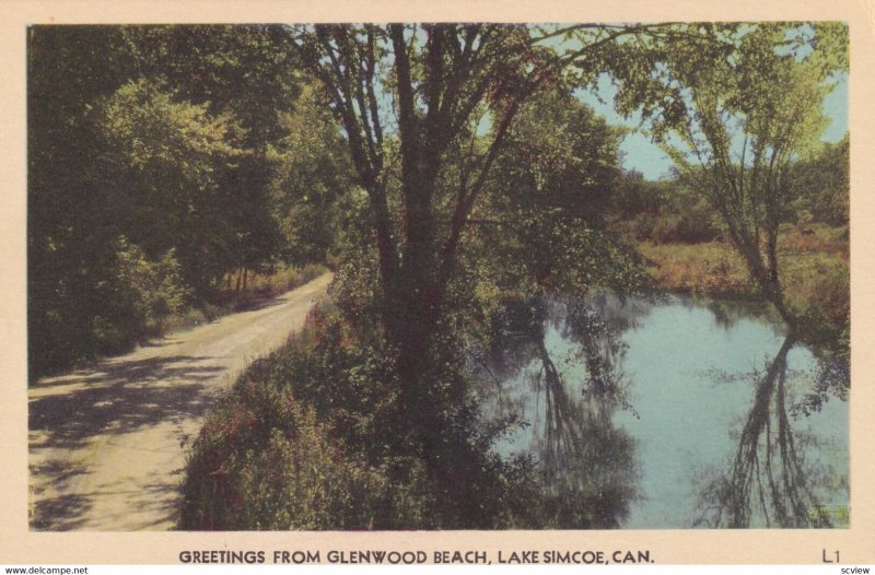 LAKE SIMCOE, Ontario, Canada, 1900-1910s; Greetings From Glenwood Beach