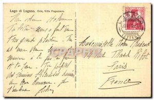 Old Postcard Lago di Lugano Oria Villa Fogazzaro