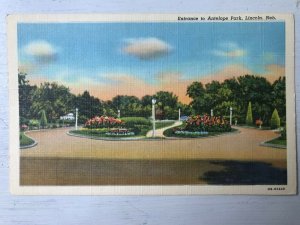 Vintage Postcard 1940 Entrance to Antelope Park Lincoln Nebraska