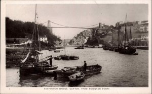 Clifton Bristol England Suspension Bridge c1910 Real Photo Postcard