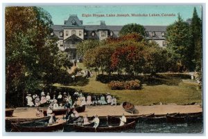 1918 Elgin House Lake Joseph Muskoka Lakes Muskoka Ontario Canada Postcard