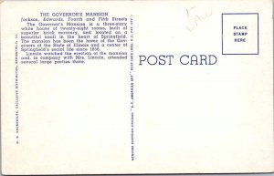 Postcard HOUSE SCENE Springfield Illinois IL AL0901