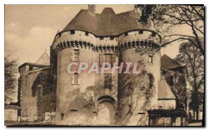 Postcard Old Country Cognac Barbezieux Charente Chateau XV century north gate...