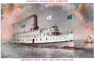 Steamer Concord Colonial Navigation Company Ship Postcard