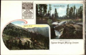 Hydraulic Mining Quartz Oregon DEVER'S GOLDEN WEST SPICE COFFEE TEA c1900