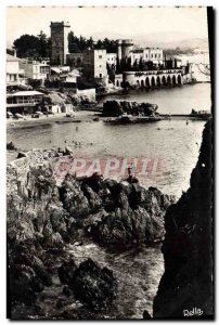 Postcard Modern Napoule Chateau and the Beach