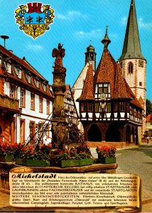 Germany Michelstadt Rathaus und Laufbrunnen