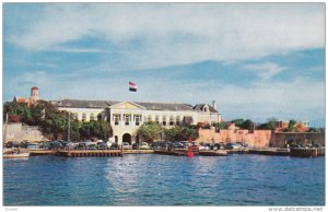 CURACAO, Netherland Antilles, 1940-1960's; Governor's Palace, Classic Cars