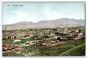 Pocatello Idaho ID Postcard Birds Eye View Buildings City c1910 Vintage Unposted