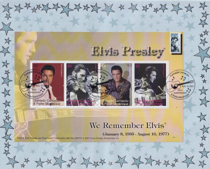 Elvis Presley We Remember Grenada Carriacou Stamp First Day Cover